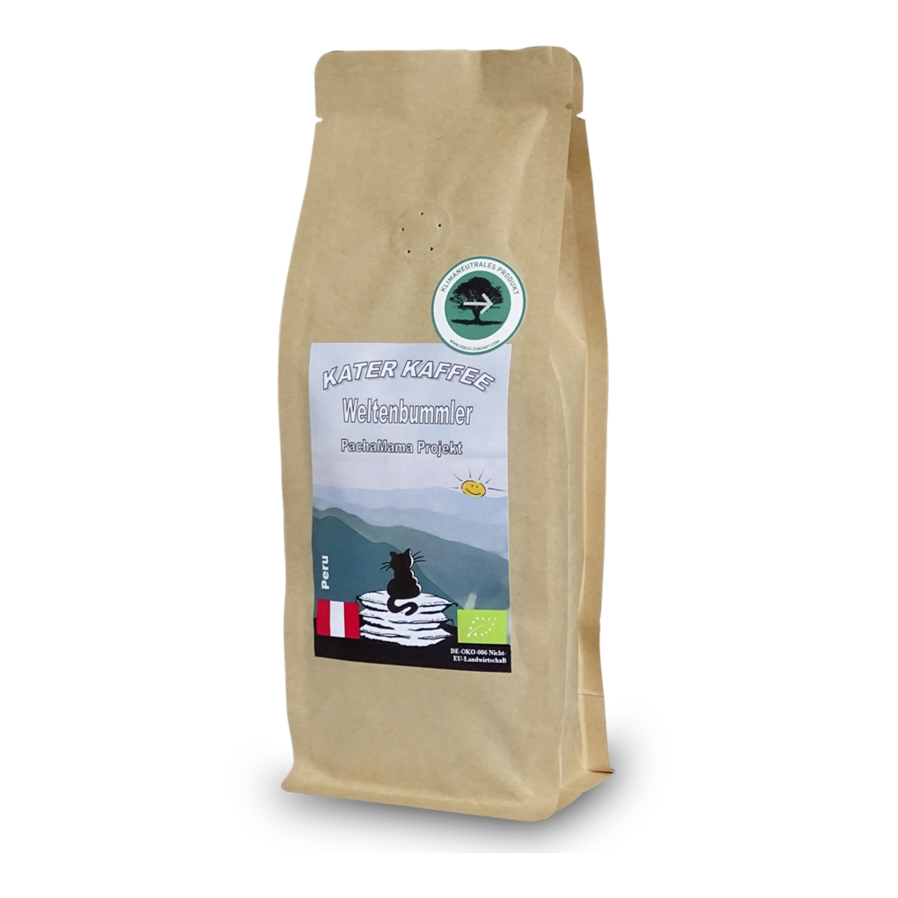 Kater Kaffee Weltenbummler Peru Pacha Mama BIO Projektkaffee