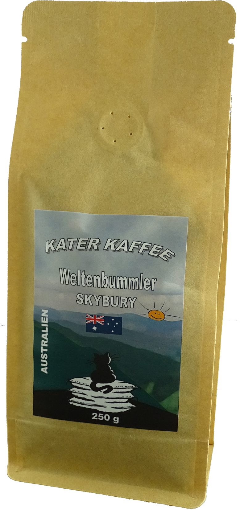 Kater Kaffee Weltenbummler Australien Skybury