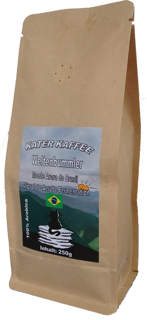 Kater Kaffee Weltenbummler Brasilien Arara Microlot Aerobe Fermentation