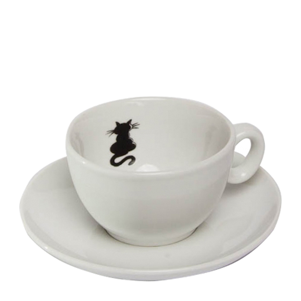 Cafe Au Lait Tasse "Kater" - 6 Stück im Set