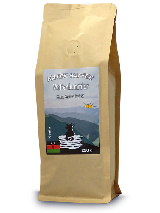 Kater Kaffee Weltenbummler Kenya Kedovo Projektkaffee