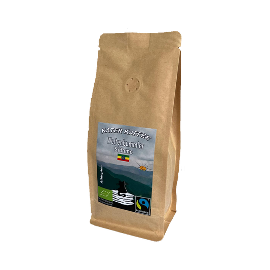Kater Kaffee Weltenbummler Äthiopien Sidamo BIO Fairtrade