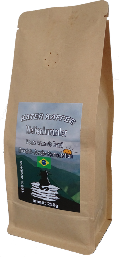 Kater Kaffee Weltenbummler Brasilien Arara Microlot Aerobe Fermentation