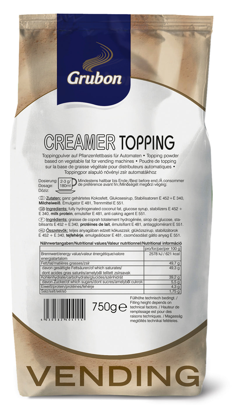Creamer Topping - laktosearm - Kurze Haltbarkeit