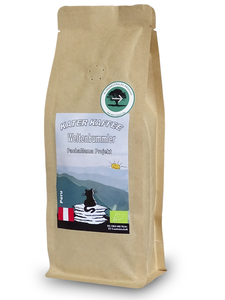 Kater Kaffee Weltenbummler Peru Pacha Mama BIO Projektkaffee